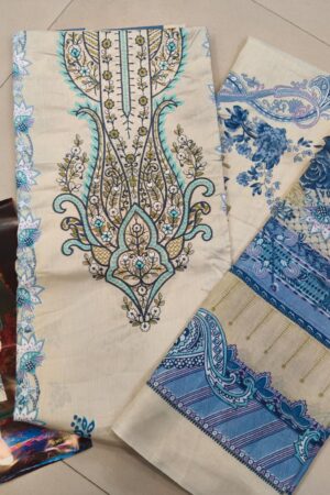 embroiderd dress matierial 3 pc suit