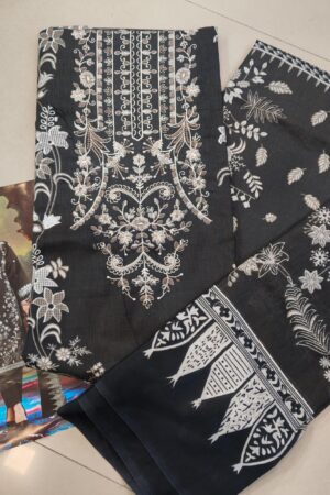 Heavy Embroidery Unstiched suit set - 3 pc suit - Mahira fashion