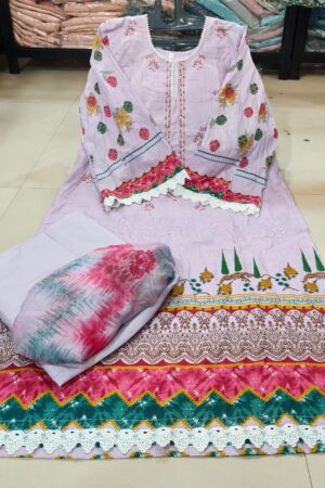 embroiderd pakistani stiched lavandore