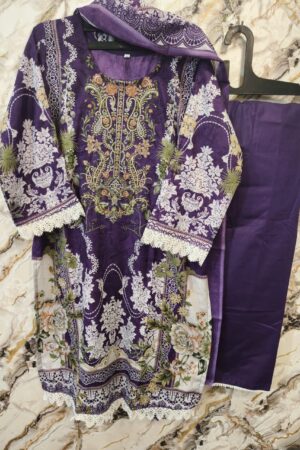 Pakistani embroiderd stiched dress pink -Mahira fashion
