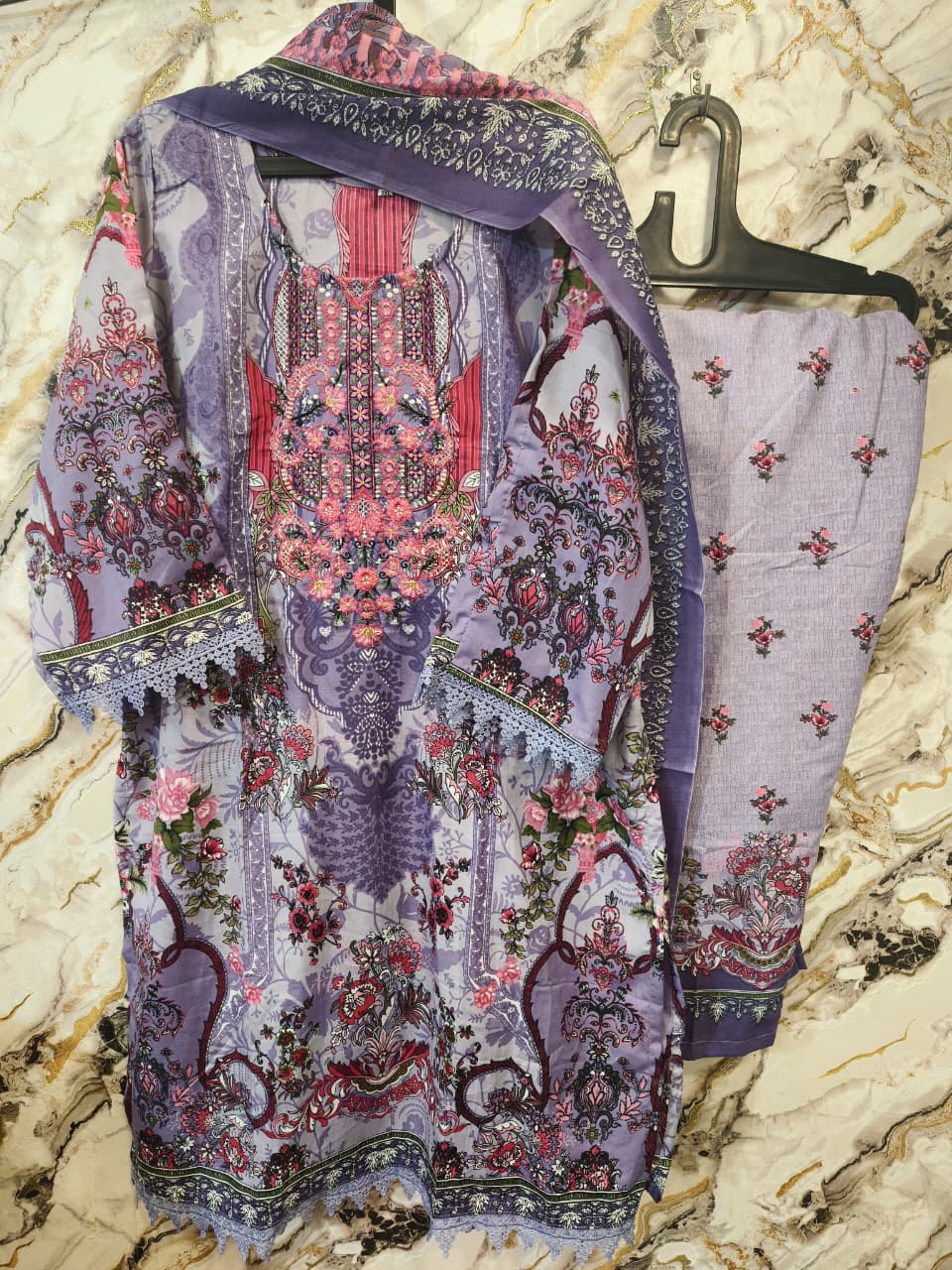 pakistani stiched purple