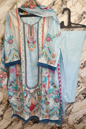 pakistani stiched sky blue