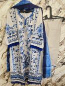 pakistani stiche blue cream