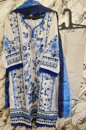 pakistani stiche blue cream