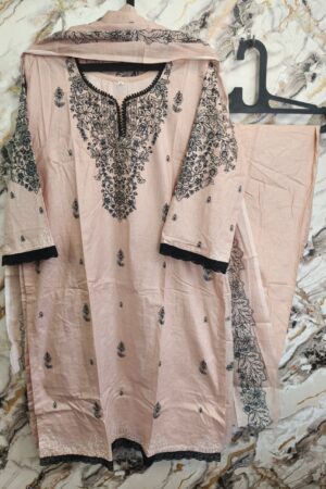 pakistani stiched cream black