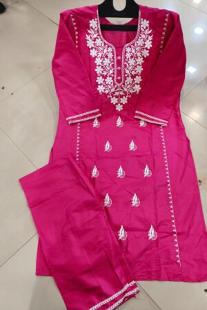 luckhnovy heavy chikenkari dresspinkmahira fashion