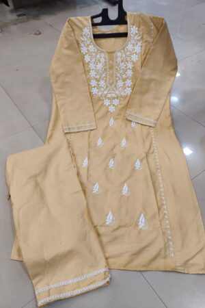 luckhnovy heavy chikenkari dress- mahira fashion