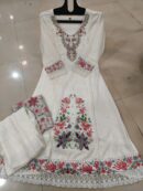 heavy work white dress