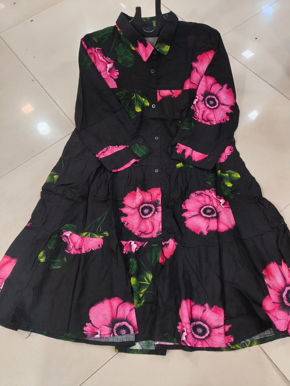 heavy reyon tunic - Mahira fashion-black pink