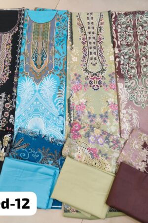 Set 4 Pcs embroidered Pakistani suit - Mahira Fashion