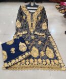 heavy kashmiri work trending black -mahira fashion
