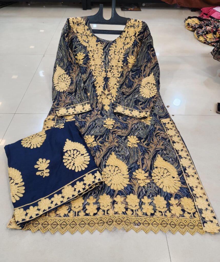 Heavy Kashmiri Work Trending Nevy - Mahira Fashion