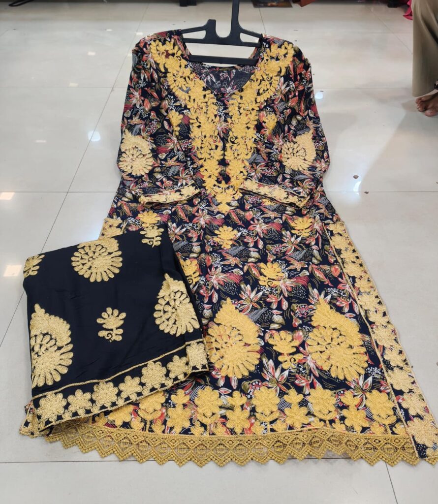 Heavy Kashmiri Work Trending Dark Brown - Mahira Fashion