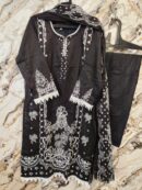 Premium Black & White Ready-to-wear Pakistani Dress - view 2