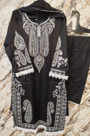 ✨ Premium Black & White ready-to-wear Pakistani dress 3-mahira fashion
