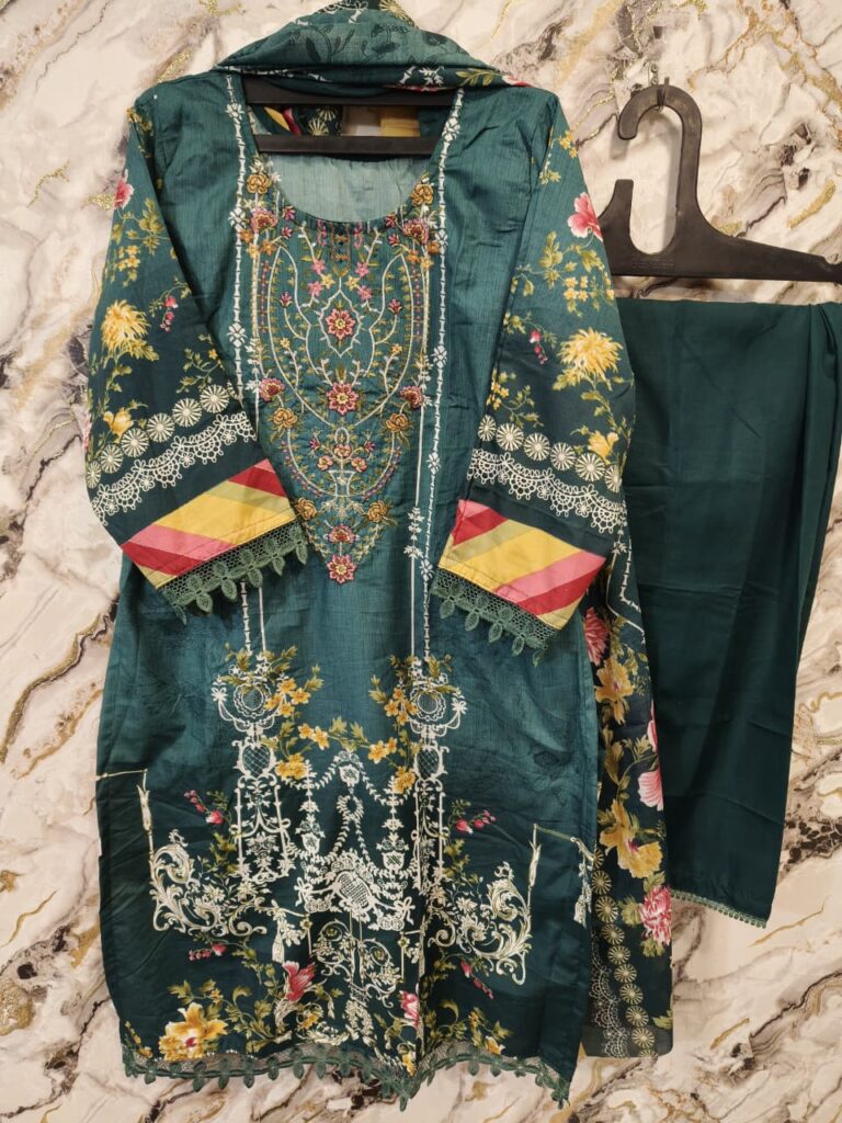 Embroiderd Ready To Wear Stich Dress -2 - Mahira Fashion