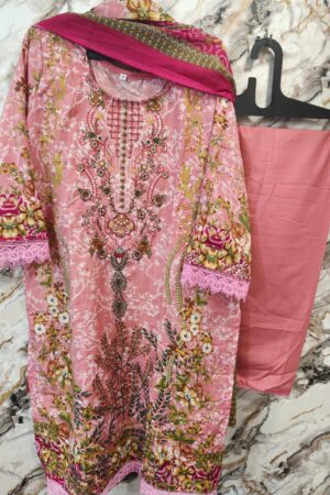 heavy embroidery pakistani stich dress -pink -mahira fashion