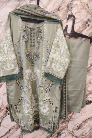heavy embroidery pakistani stich dress -sea green-mahira fashion