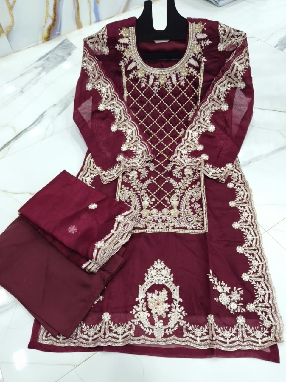 Meher Pearl Work Suit Set- Kids
