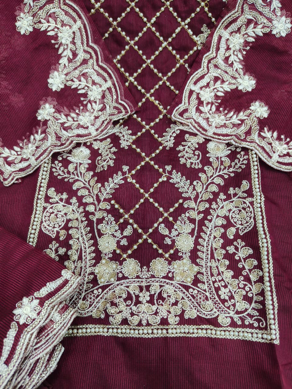 Meher Pearl Work Suit Set- Kids - Image 3