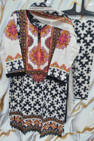 Pakistani Stich Dress-Midnight Mosaic