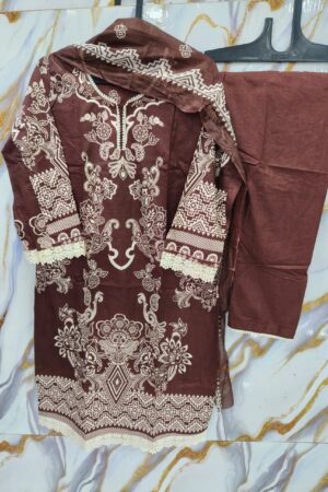 Pakistani Stich Dress-Cocoa Royale