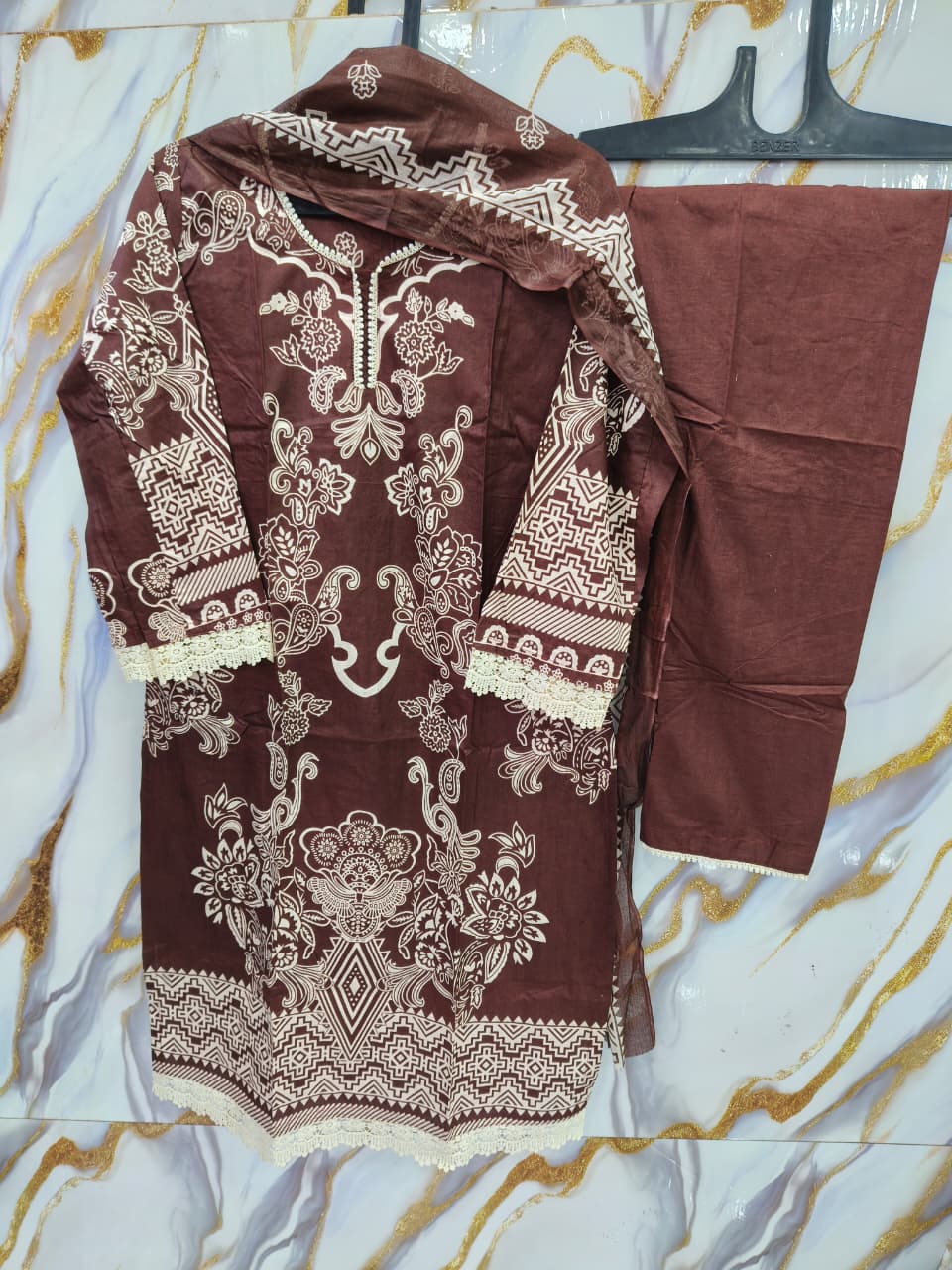 Pakistani Stich Dress-Cocoa Royale
