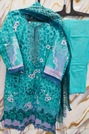 Pakistani Stich Dress- Sea Mist Grace