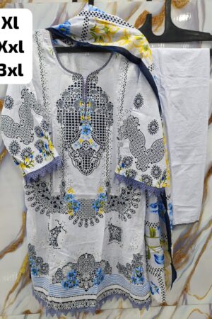 💙 Azure Bloom Kurti Pant Dupatta Set