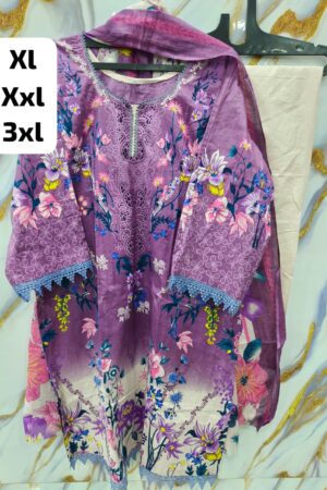 Lilac Garden Designer Dress Set - Mahira Fashion