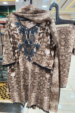 🐆 Mahira Serene Luxe Stitched Dress Set ✨