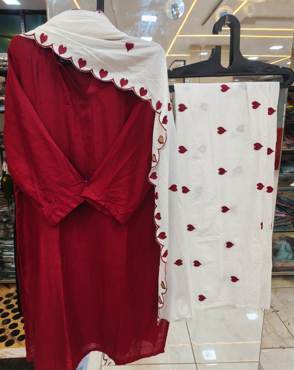 ❤️ Dilruba Heart Embroidery Stitched Suit Set ❤️