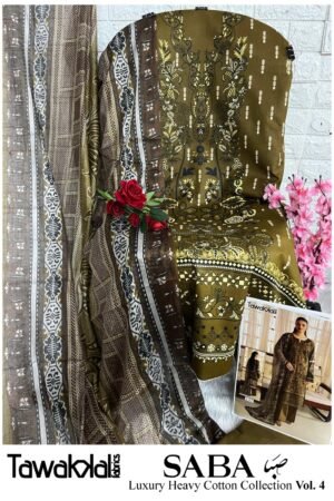 🌿 Olive Heritage – Luxury Unstitched  Cotton ✨