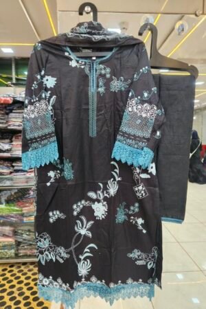 ✨ Premium Floral Pakistani Stitched Suit Set - 4🌸