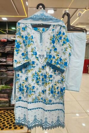 ✨ Premium Floral Pakistani Stitched Suit Set - 9 🌸