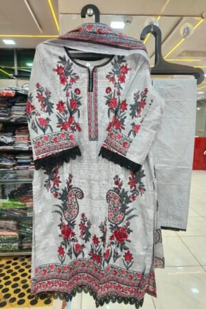 ✨ Premium Floral Pakistani Stitched Suit Set - 8 🌸