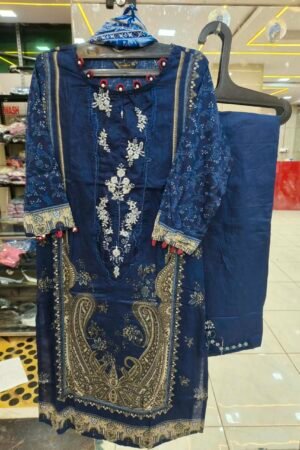 💙 Royal Blue Embroidered 3-Piece Suit ✨