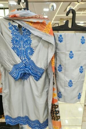Sky Blue & Electric Royal Embroidered Kurti Set 💙✨