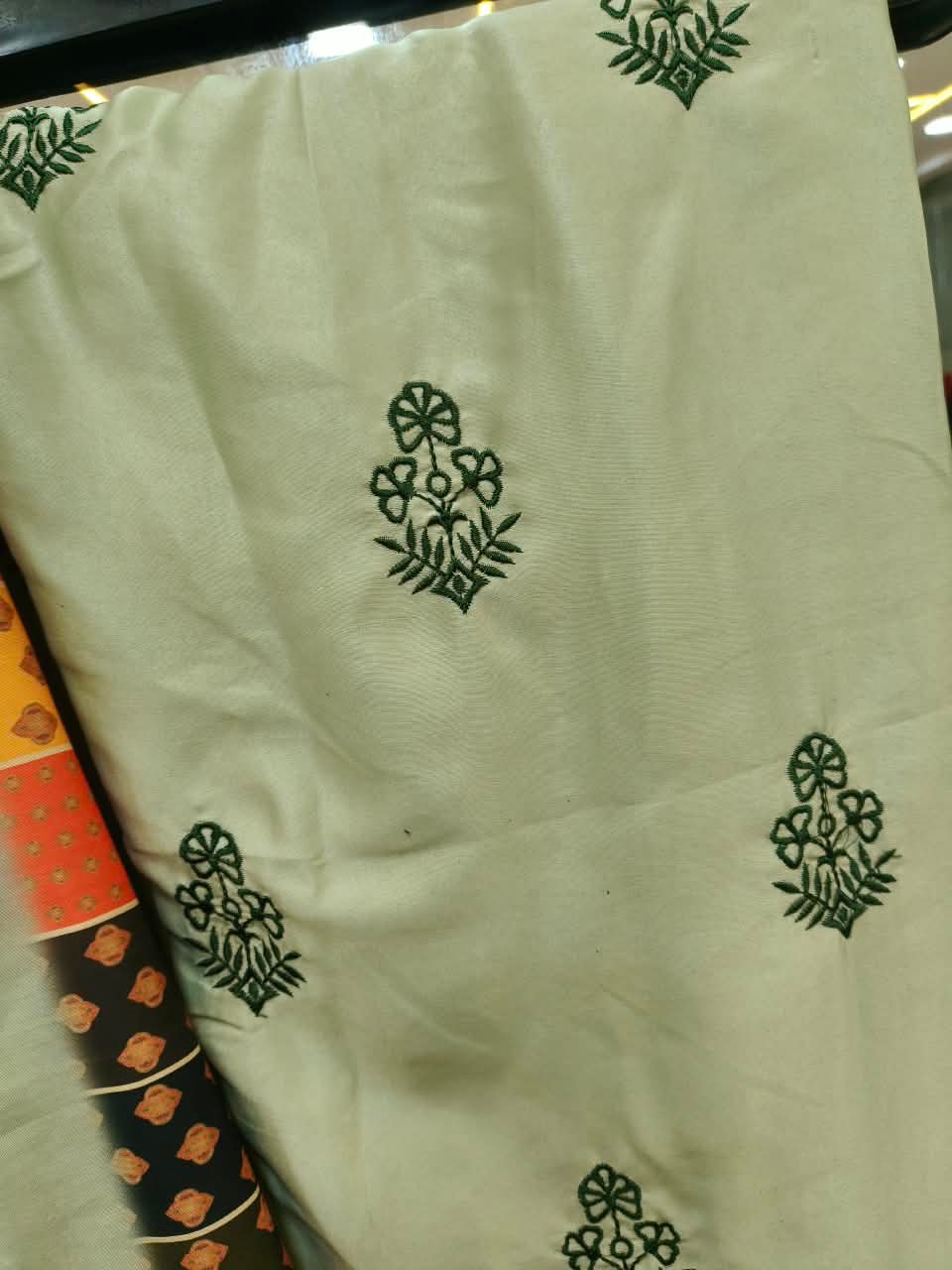 Sage Green & Bottle Green Embroidered Kurti Set 🌿✨ - Image 4