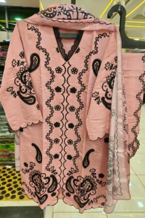 ✨ Paisley Embroidered 3-Piece Suit Set 🌸