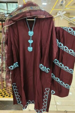 ✨ Heart Motif Embroidered 3-Piece Suit Set 💖