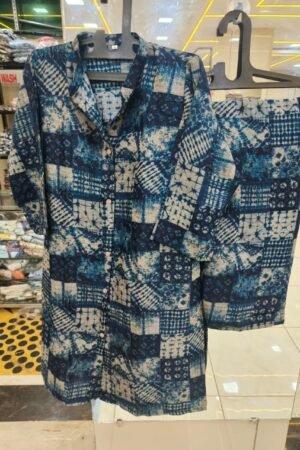 🌸 Printed Button-Down Tunic Set – ₹350 🌸