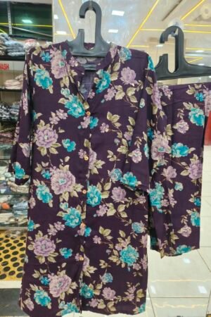 🌸 Printed Button-Down Tunic Set – ₹350 🌸