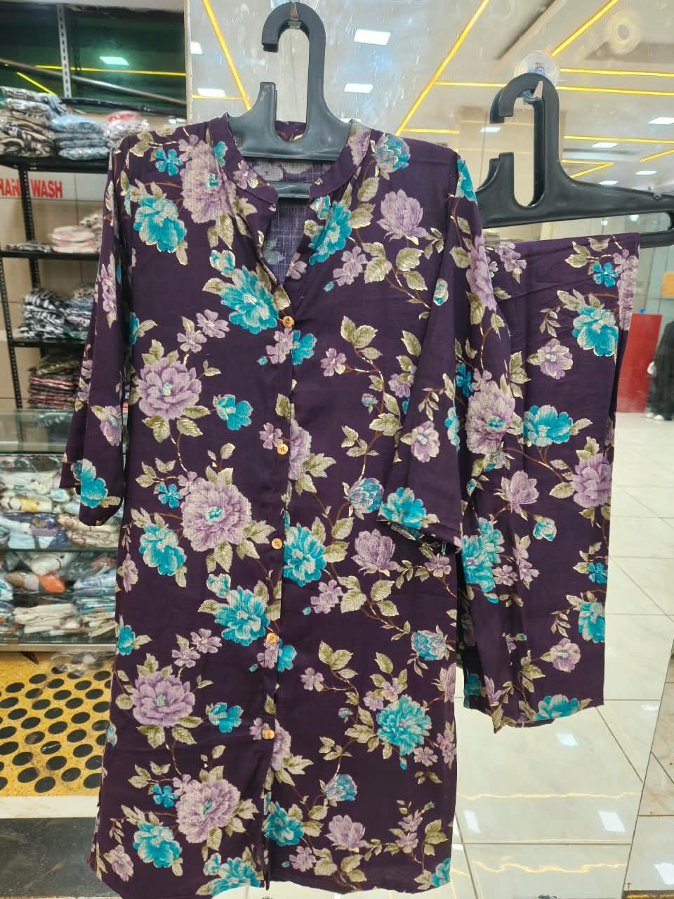 ๐ธ Printed Button-Down Tunic Set โ โน350 ๐ธ