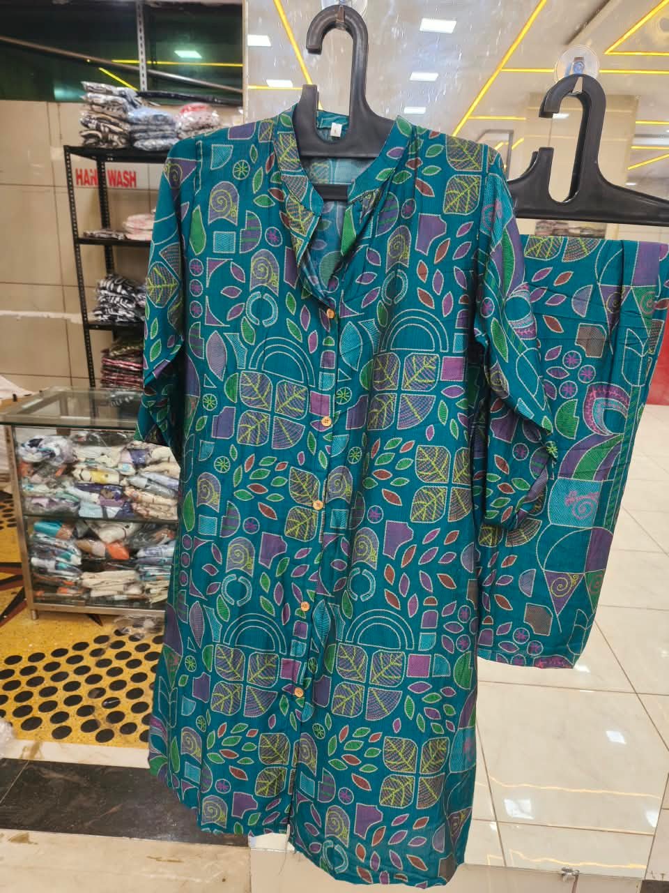 ๐ธ Printed Button-Down Tunic Set โ โน350 ๐ธ