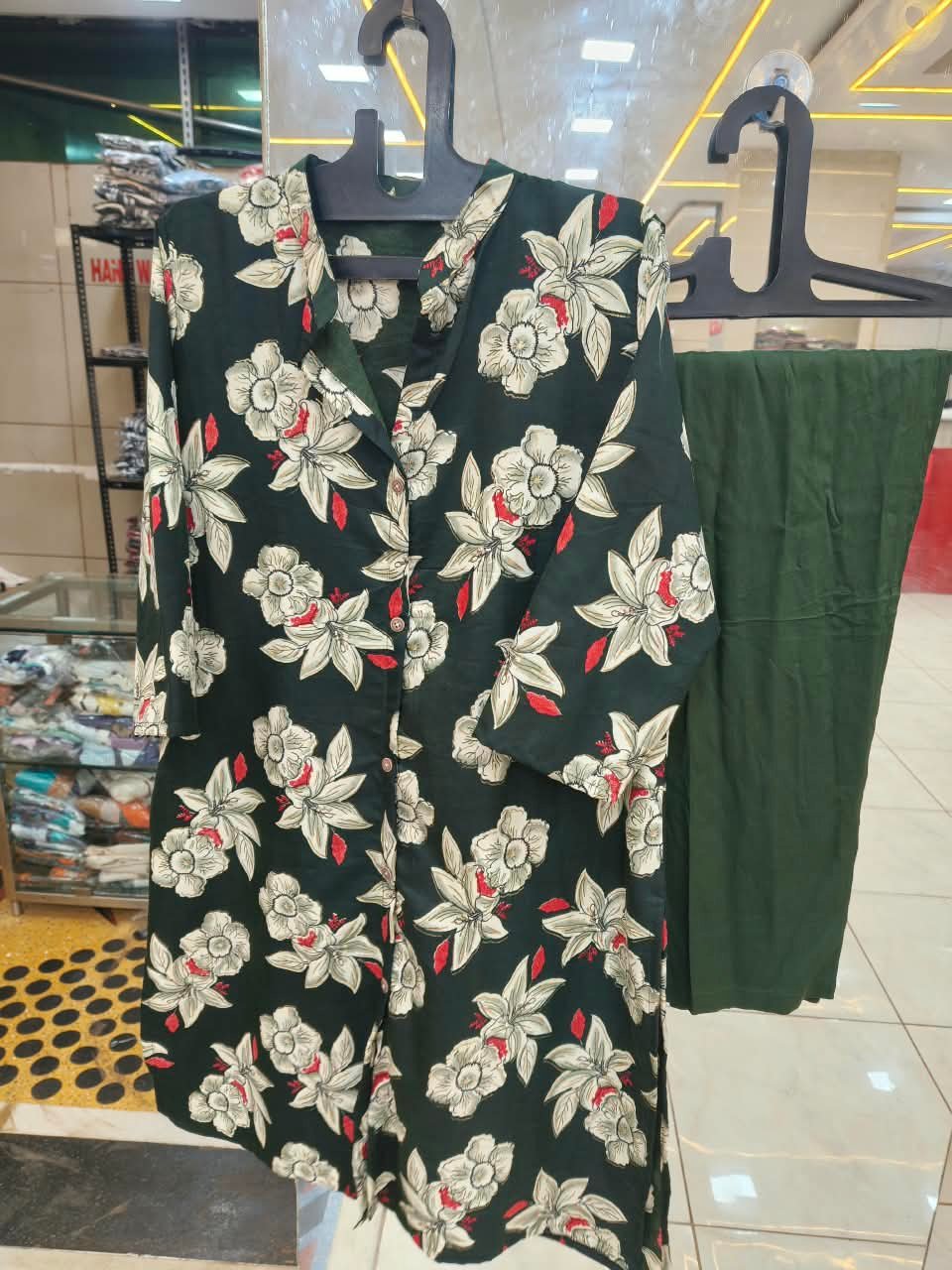 ๐ธ Printed Button-Down Tunic Set โ โน350 ๐ธ