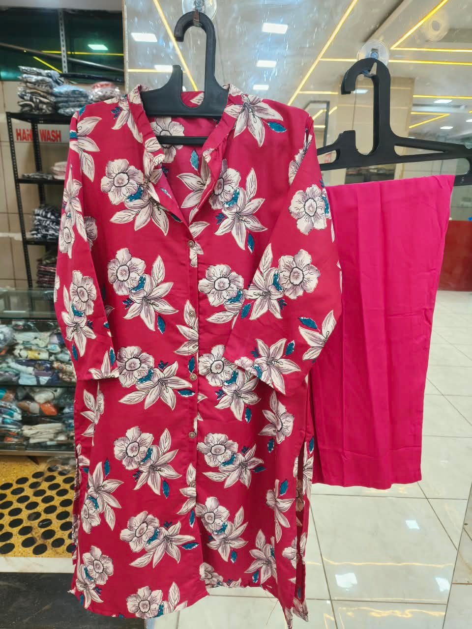 ๐ธ Printed Button-Down Tunic Set โ โน350 ๐ธ