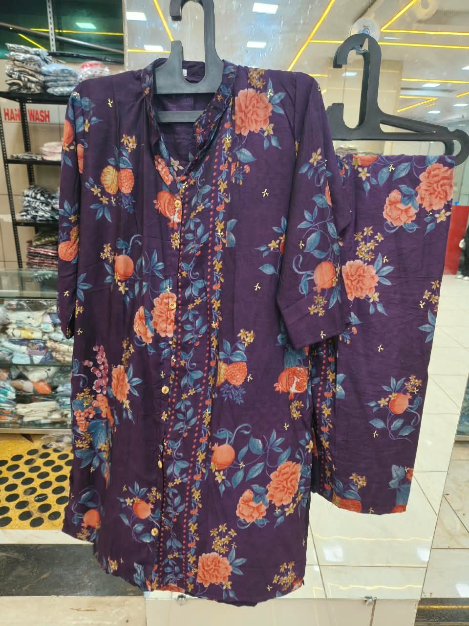 ๐ธ Printed Button-Down Tunic Set โ โน350 ๐ธ