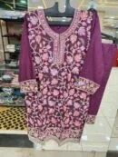 Purple Kashmiri Bloom Rayon Set - Pakistani Stitched Suit by Mahira Fashion - View 2
