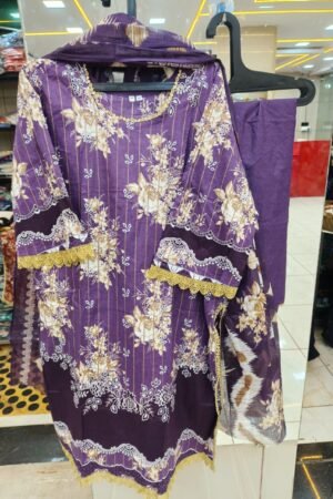 🌸 Floral Printed Kurti Pant Set with Dupatta-3🌸